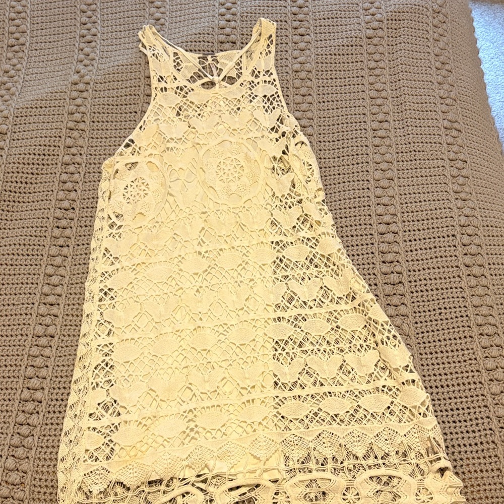 Free People Cream Crochet Dress